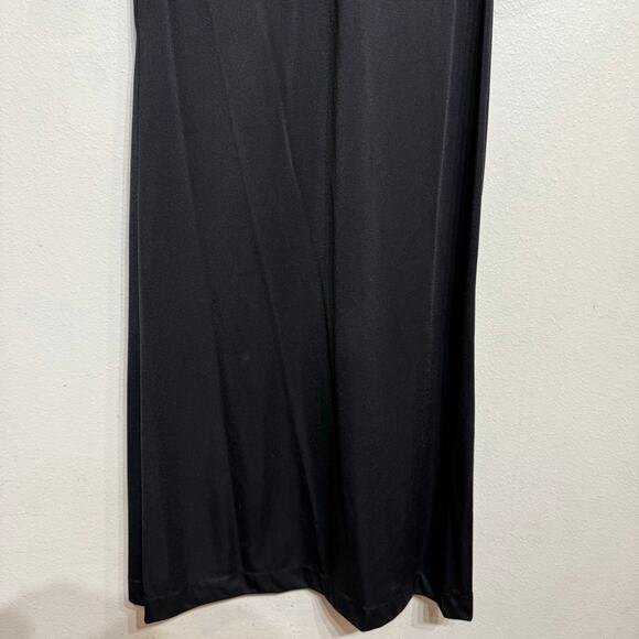 At Home Wear for Van Raalte Black Side Split Vintage Blouse Sz 14 - Picture 4 of 13